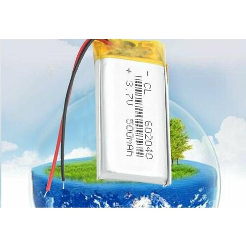 Аккумулятор Li-Pol 602040 (батарея) 6*20*40мм 2pin 3.7V / 500mAh новинка 100% внешний аварийный портативный мобильный источник питания зарядное устройство 60000 мач внешний аккумулятор большой емкости 100%