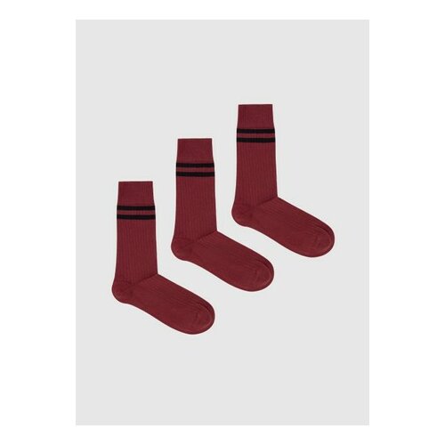 фото Носки pepe jeans, 3 пары, размер m/l, бордовый