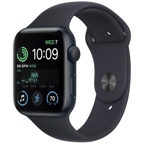 Умные часы Apple Watch Series SE Gen 2 2023 44 мм Aluminium Case GPS, midnight Sport Band