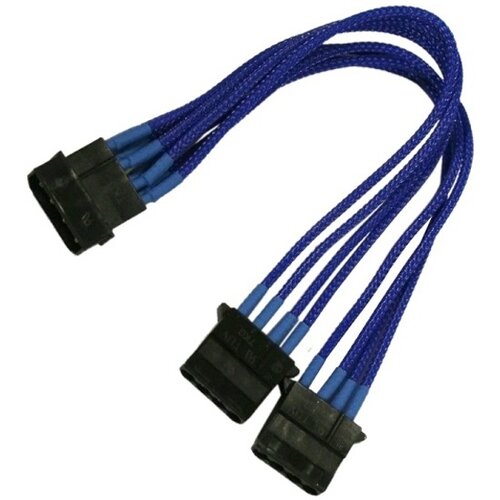 Разветвитель NANOXIA NX4PY2EB, 0.2 м, 1 шт., синий 4 контактный провод 20awg 4 контактный rgb светодиодный удлинительный кабель 20 проводной соединитель awg кабель для 3528 5050 светодиодный