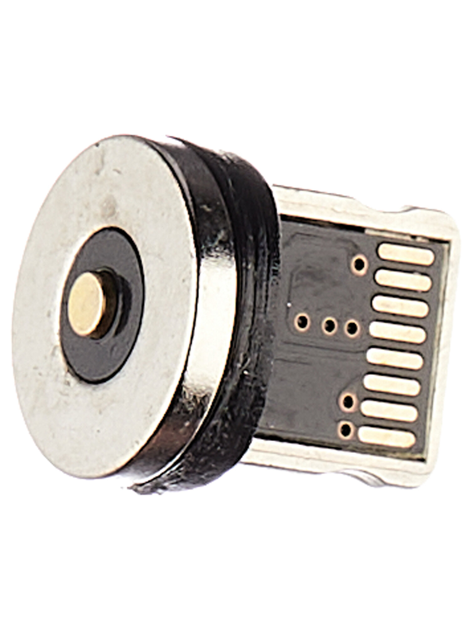 USB кабель - 8 pin FaisON HU40A Magnetic Adsorption 10м круглый 21A ткань в переплёте магнит цвет: чёрный