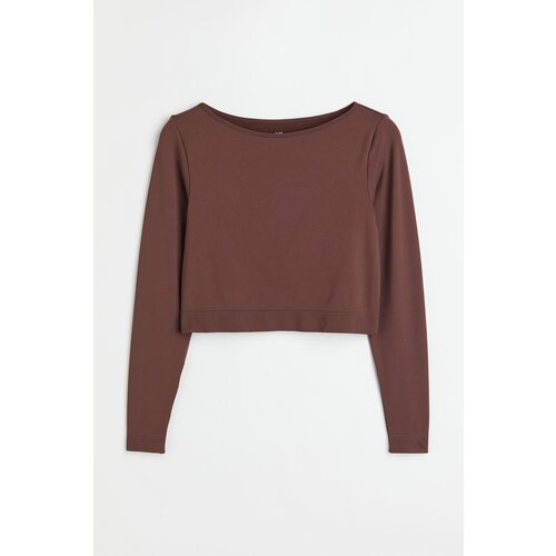 фото Лонгслив h&m, размер 3xl, коричневый