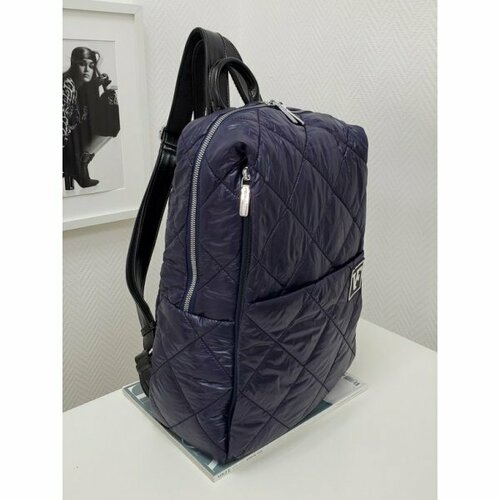 фото Рюкзак velina fabbiano стёганый сине-фиолетовый