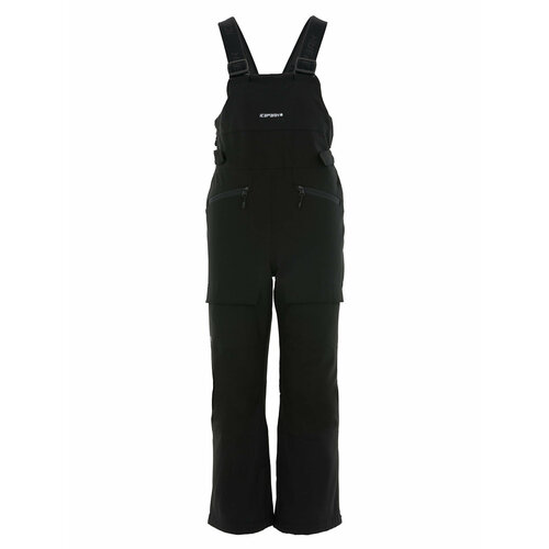 Горнолыжные брюки ICEPEAK для мальчиков, карманы, подтяжки, размер 152, черный