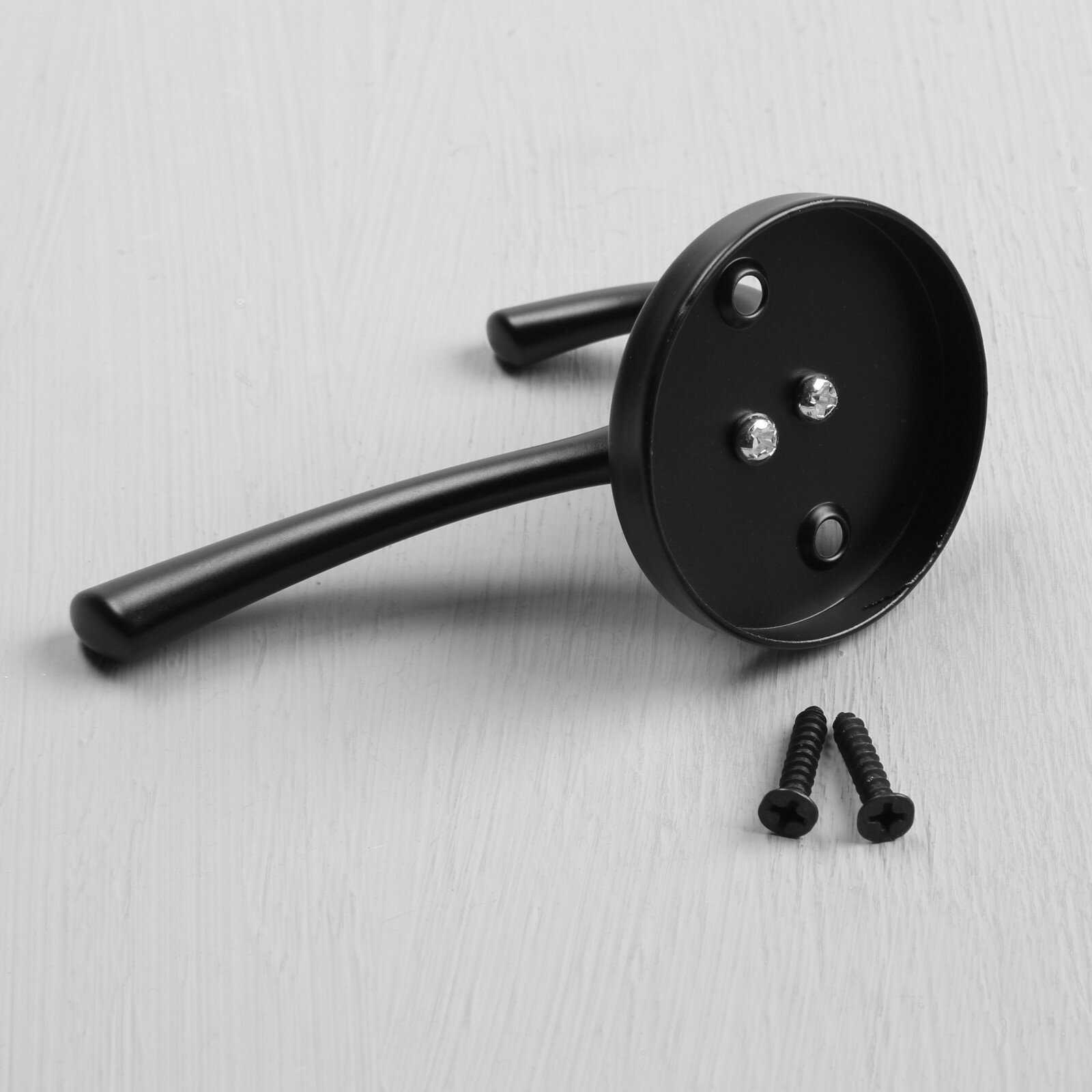 Крючок мебельный CAPPIO SIMPLE, двухрожковый, цвет черный 9617926 - фотография № 6