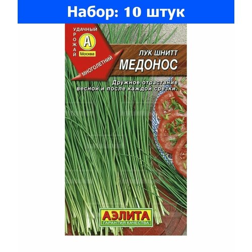 Лук шнитт Медонос 0.5г Ср (Аэлита) - 10 пачек семян лук батун белый пучок 0 5г ср аэлита 10 пачек семян