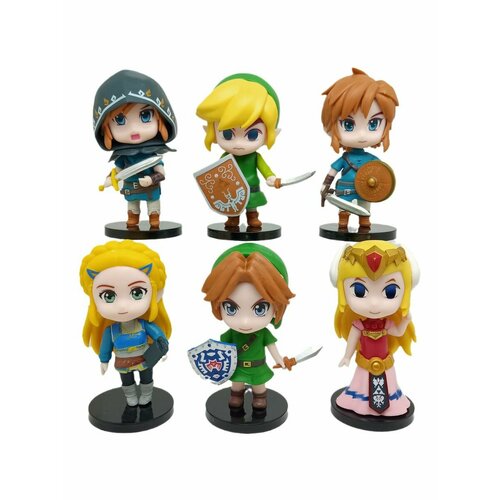 Набор из 6 фигурок The Legend of Zelda - Link, Zelda