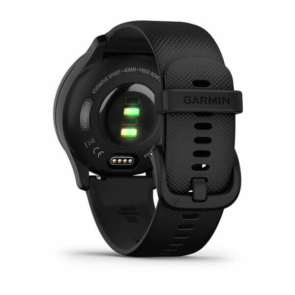 Часы Garmin Vivomove Sport черный, серый безель, с силиконовым ремешком 010-02566-00