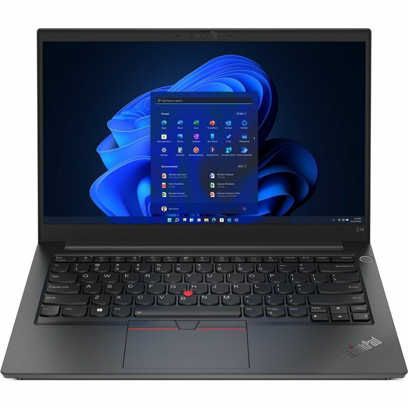 Ноутбук Lenovo ThinkPad E14 Gen 4, 14" (1920x1080) IPS/Intel Core i7-1260P/16ГБ DDR4/512ГБ SSD/Iris Xe Graphics/Windows 11 Pro, черный (21E30077CD)
