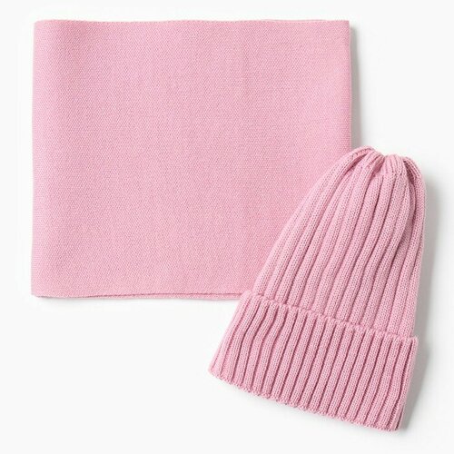 фото Шапка kaftan, размер 44/54, розовый