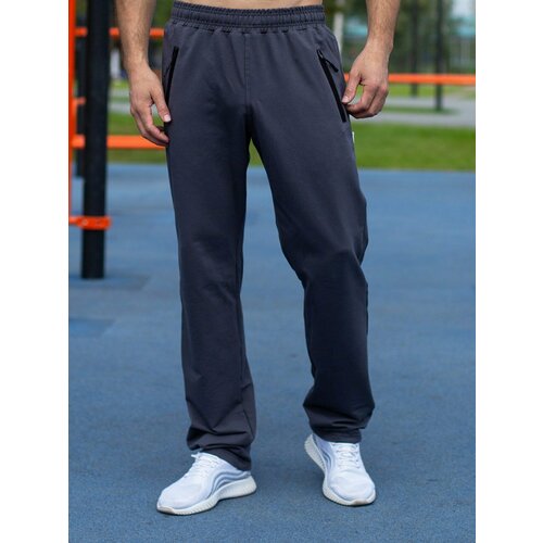 Брюки спортивные CroSSSport, размер 46, серый брюки мужские с плюшевой подкладкой популярные спортивные штаны с эластичным поясом спортивные брюки для бега осень зима