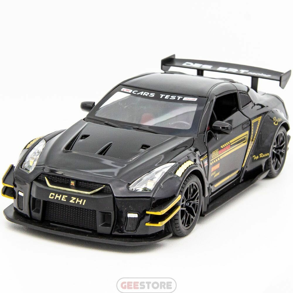 Металлическая машинка Nissan GT-R GT3 1:24 / спортивная машинка Ниссан 20.5 см