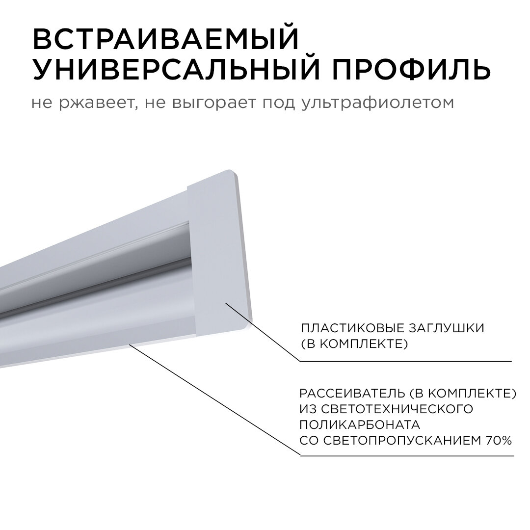 Профиль встраиваемый Apeyron - фото №5