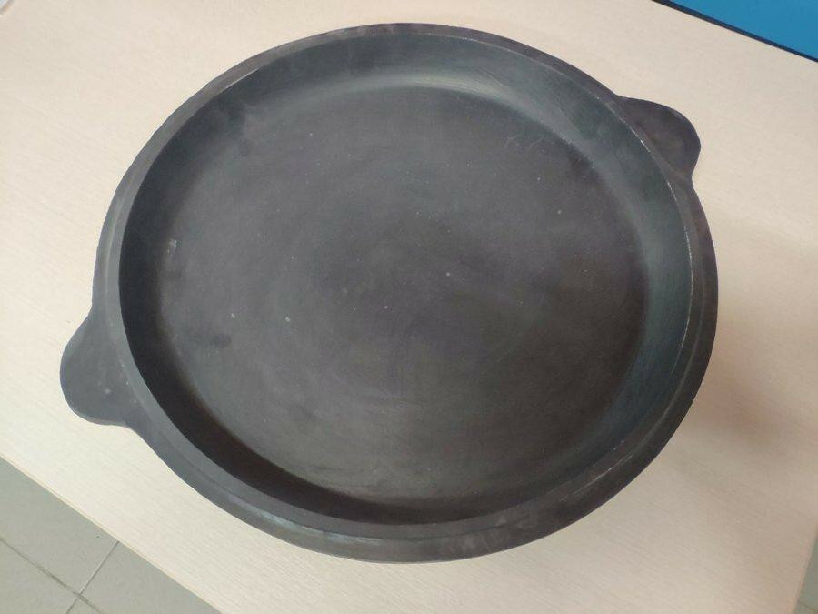Крышка-сковорода чугунная на казан 8л (диаметр 340 мм) - фотография № 1