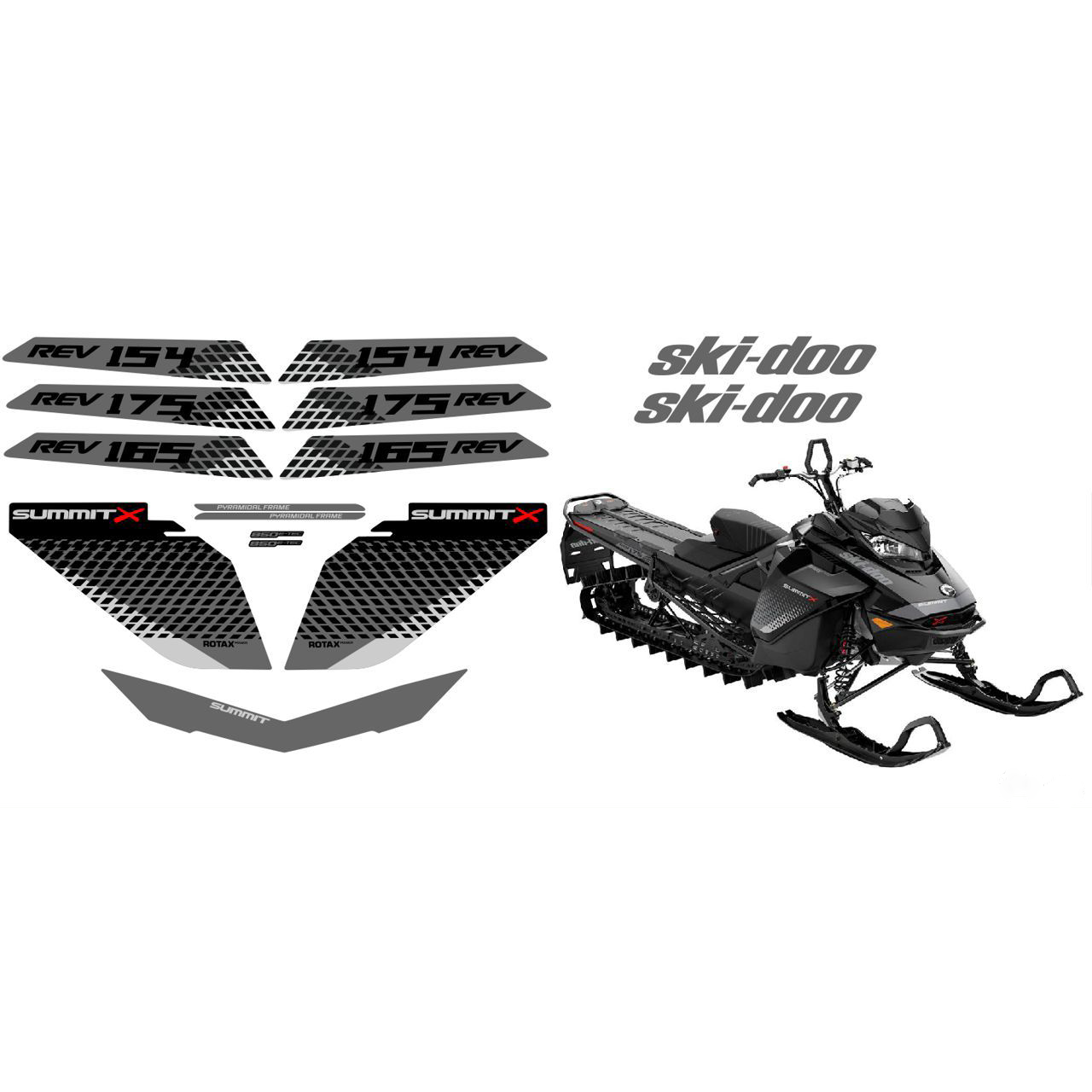 Наклейки BRP SKI-DOO SUMMIT X REV 154 черные