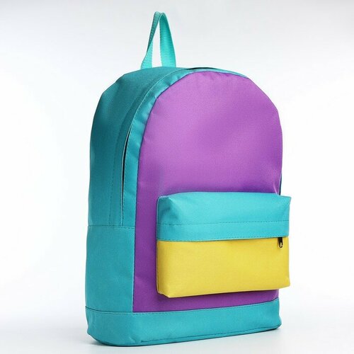 Рюкзак детский NAZAMOK KIDS, 33х13х37, отд на молнии, н/карман, мятный, желтый, сиреневый