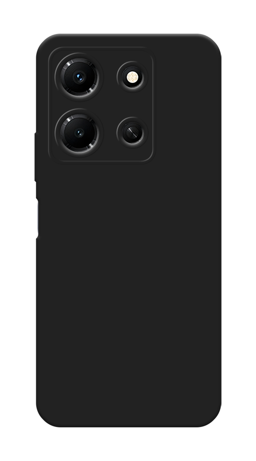 Матовый силиконовый чехол на Infinix Note 30i / Инфиникс Нот 30i с защитой камеры, черный