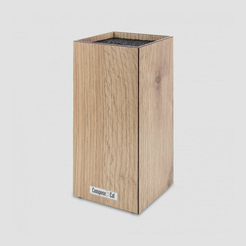 Подставка универсальная для кухонных ножей, 10х10х23 см, дуб натуральный, композитный материал PDN102094OA4 Everyday