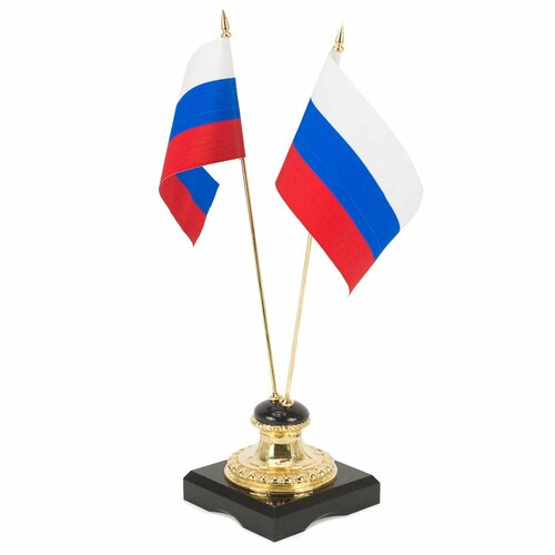 Подставка Два флага камень долерит 117878 настольная принадлежность подставка герб россии камень яшма долерит 117877