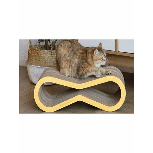 Тумяу Когтеточка из картона Экватор с деревянным ободком