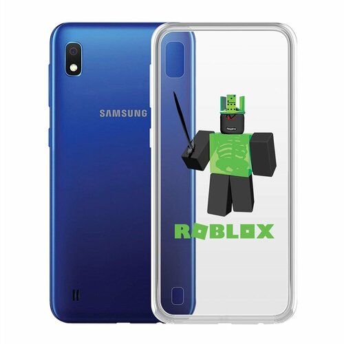 Чехол-накладка Krutoff Clear Case Roblox-1x1x1x1x1 для Samsung Galaxy A10 (A105) чехол накладка krutoff clear case roblox 1x1x1x1x1 для infinix hot 40 pro