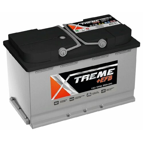 Аккумулятор автомобильный Xtreme EFB 100 А/ч 950 А обр. пол. Евро авто (353x175x190)