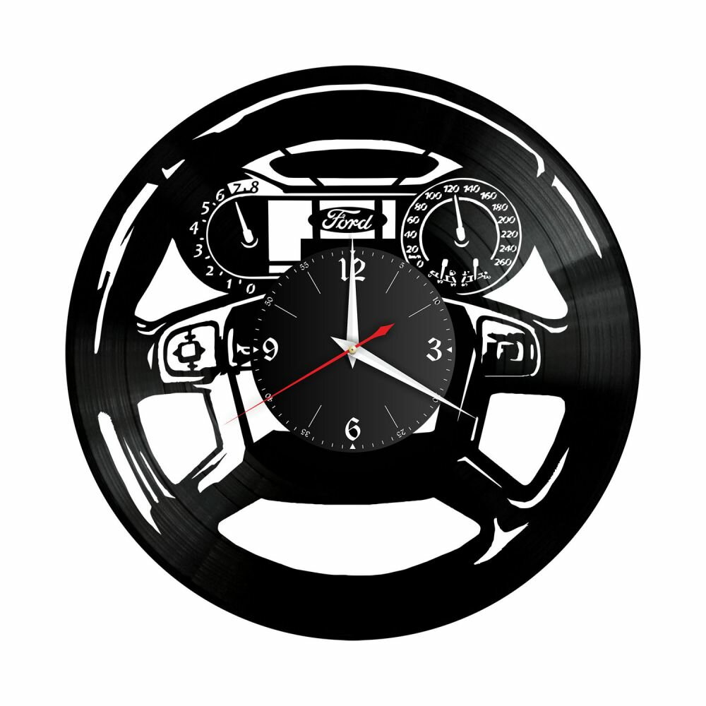Часы из винила Redlaser "Ford (Приборная панель), Форд" VW-10414