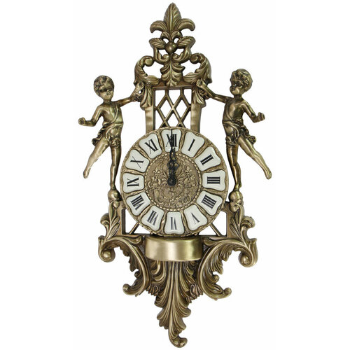 Часы настенные (античное золото) Olympus Brass