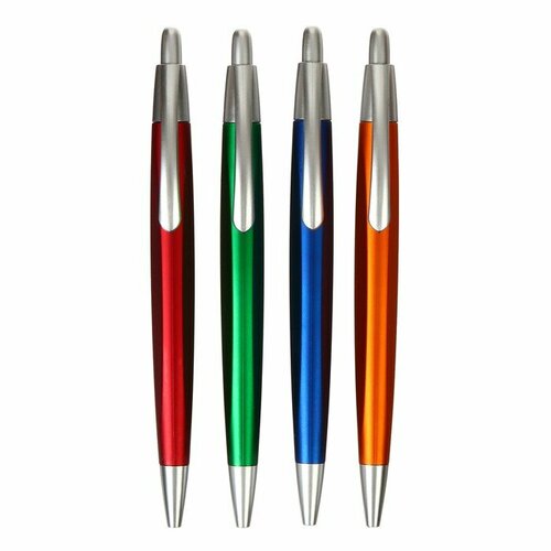 Ручка шариковая автоматическая 0,8мм, синяя, корпус микс, 50 штук