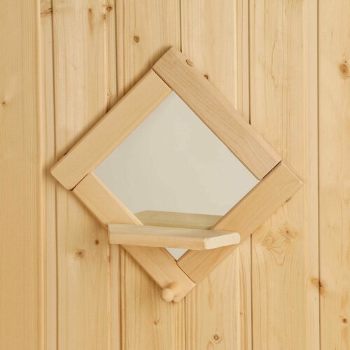 Зеркало Большой ромб с полкой и крючком 245245 см 871₽