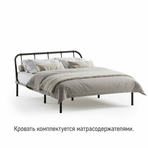Кровать разборная металлическая Мира 1600х2000 Черная 12559₽
