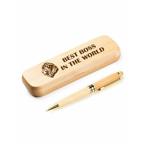 Ручка деревянная в футляре «Best Boss»