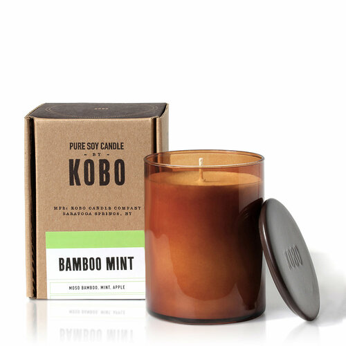 BAMBOO MINT Большая свеча в стекле, KOBO Candles