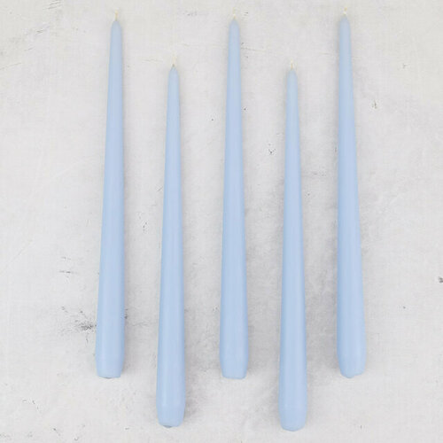 Candleslight Высокие свечи Андреа Velvet 30 см, 5 шт, светло-голубые всв-30-5-набор-5