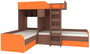 Кровать чердак Трио Бодего Темный Оранжевый