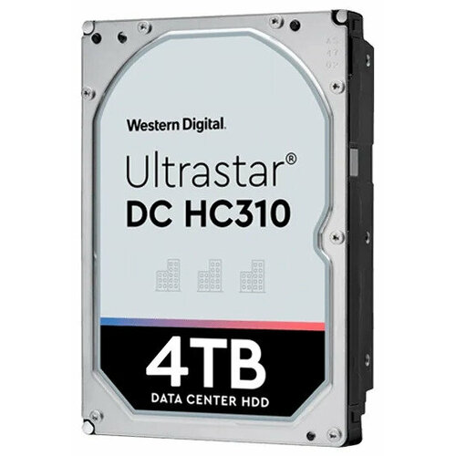 Western Digital Ultrastar DC HС310 HDD 3.5 SAS 4Tb, 7200rpm, 256MB buffer, 512e (0B36048 HGST), 1 year western digital ultrastar dc hс560 hdd 3 5 sata 20tb 7200rpm 512mb buffer 512e 0f38785 1 year