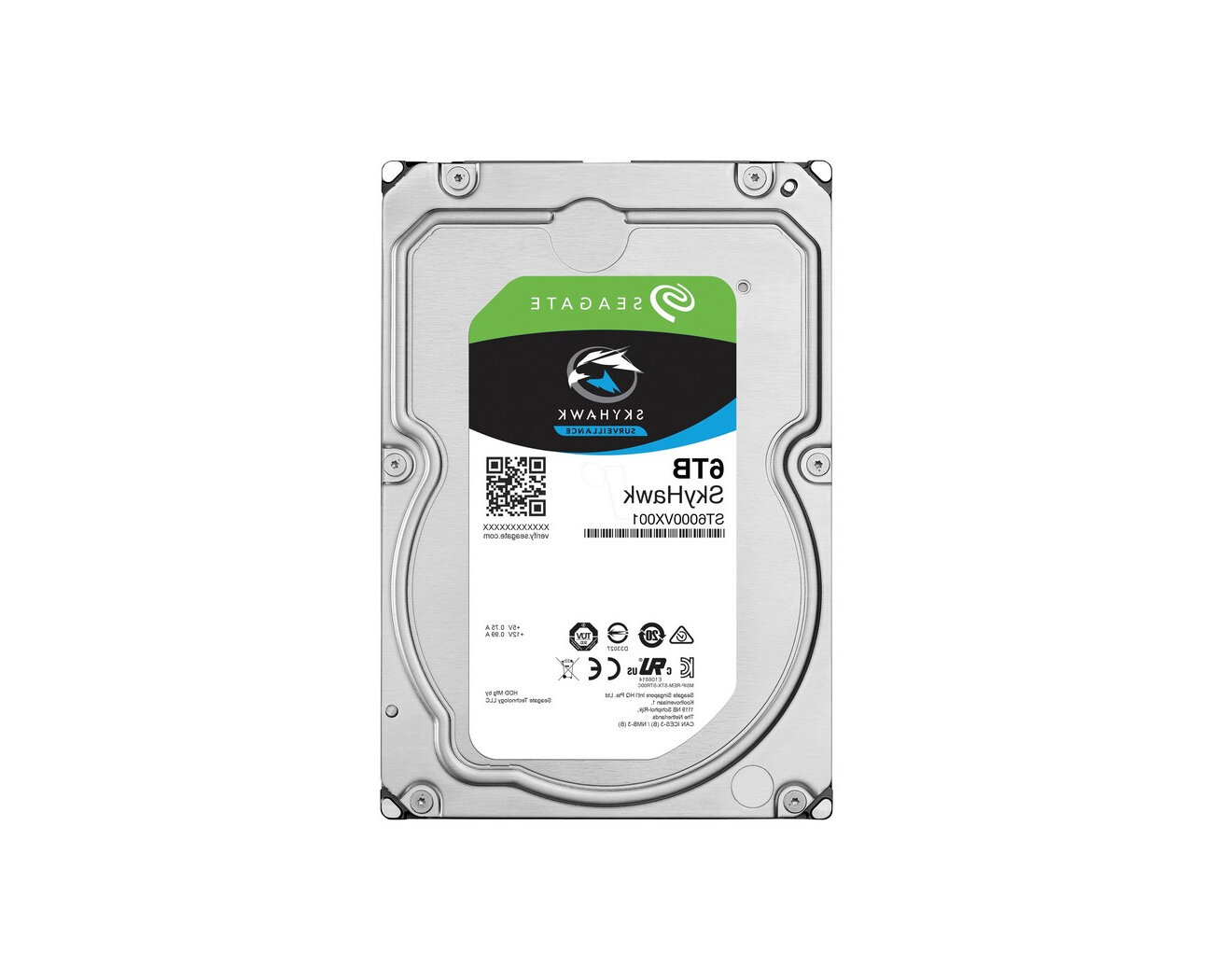 Жесткий диск для цифрового регистратора 6 тб Seagate - 6ТБ (SkyHawk) (G73295006), интерфейс SATA 6 Гбит/с. Для систем видеонаблюдения