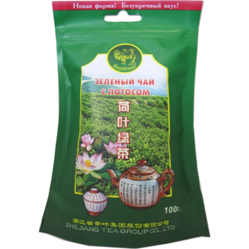 Чай зеленый листовой Верблюд Лотос, м/у, 100 г 8504578