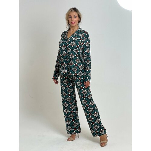 фото Пижама mey, брюки, блуза, размер 42, зеленый