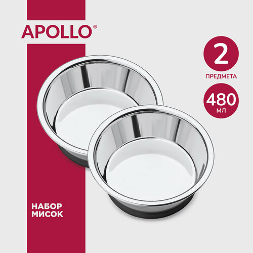 Миска для животных, кошек, собак Apollo Cooper 480 мл, набор 2 штуки