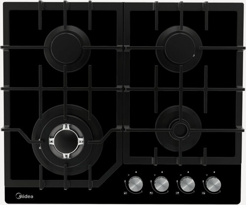 Изображение товара Варочная поверхность Midea MG643TGB, чугун, черная, стеклокерамика