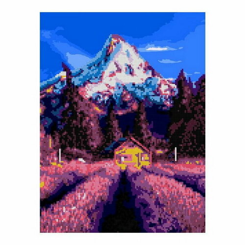 Алмазная мозаика, 30 x 40 см, частичное заполнение 