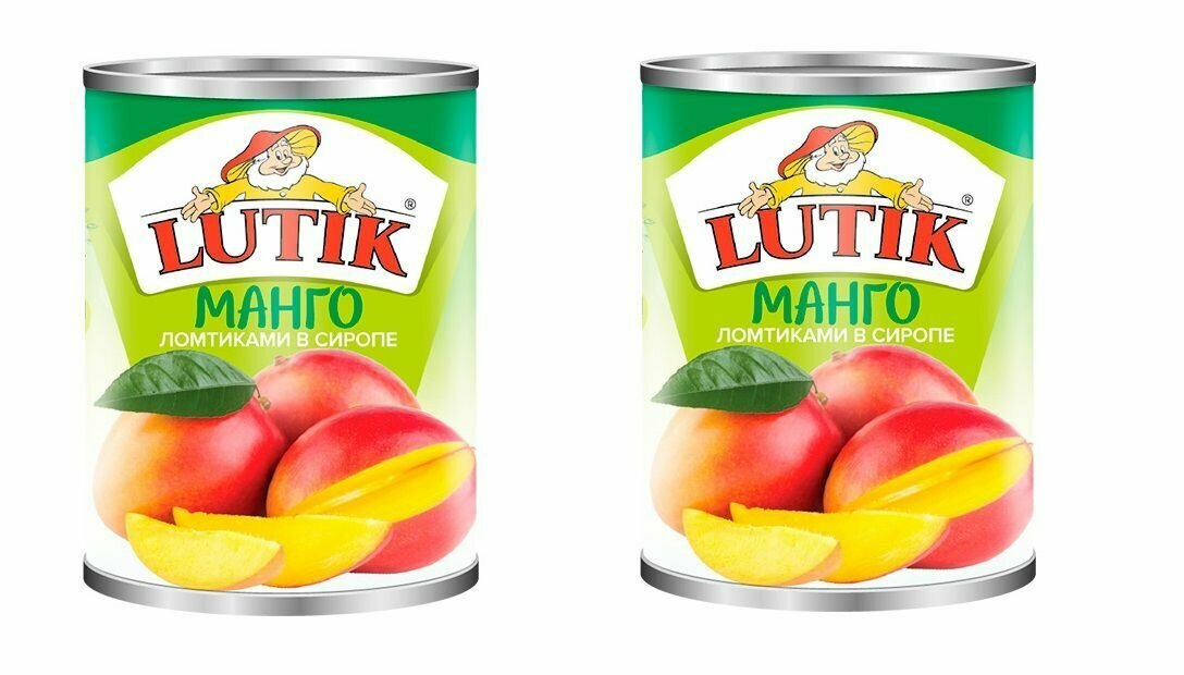 Манго ломтиками в сиропе "Lutik" 425 мл 2 шт