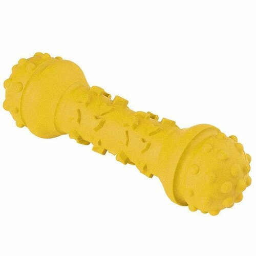 Игрушка для собак Mr.Kranch Гантель, размер 18x5x5см, желтый