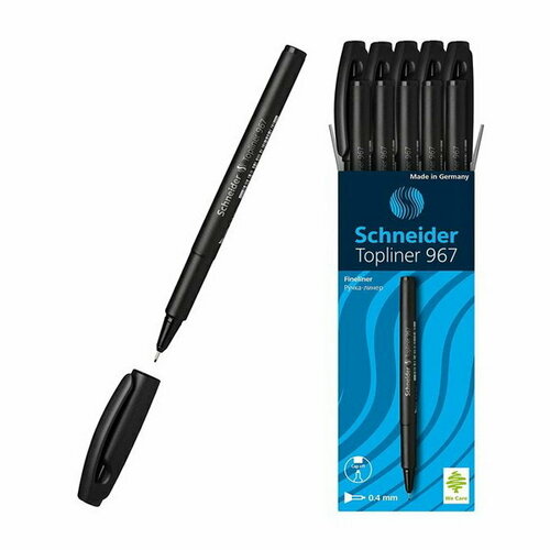 Ручка капиллярная TOPLINER 967, узел 0.4 мм, чернила черные
