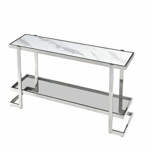Консоль La-Alta BS-4047 Стекло/Хром Gold/Platina