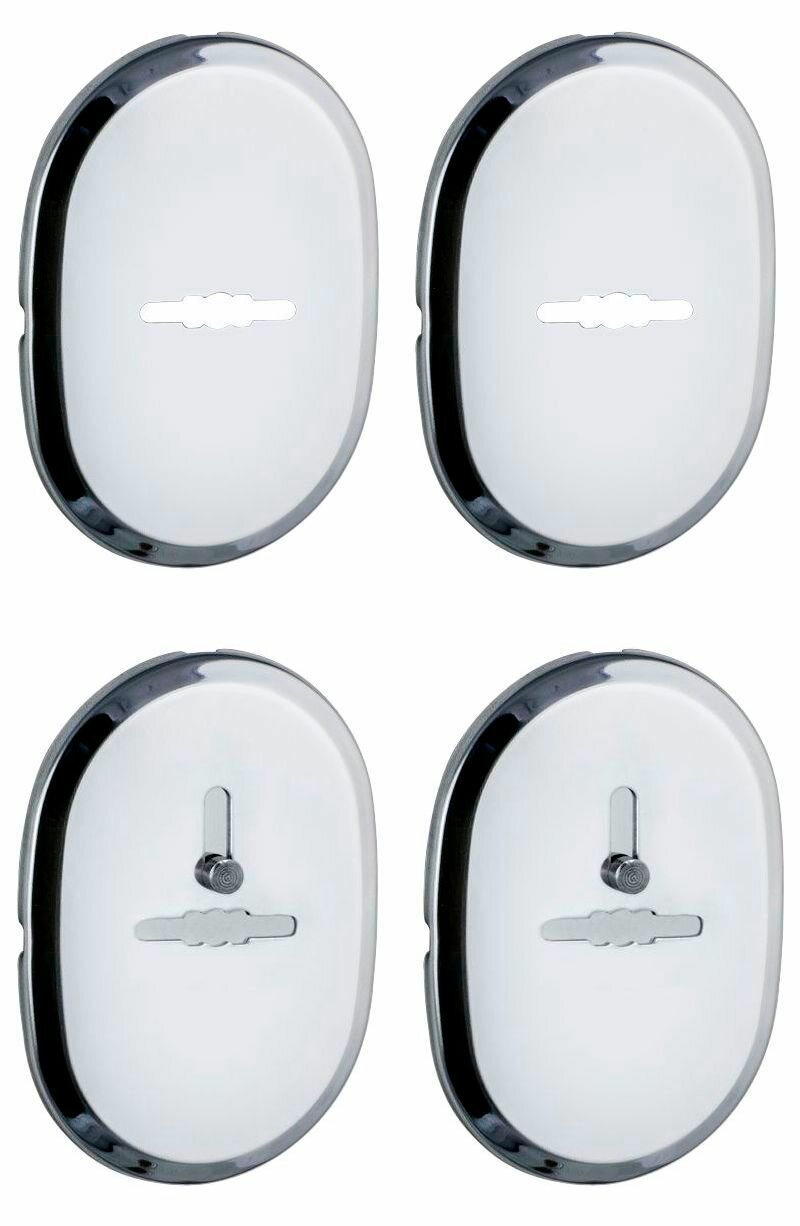 Комплект накладок на дверь Fuaro ESC 476 (90х65) на сувальдный замок с шторкой 2 шт, ESC 475 (90х65) на сувальдный замок 2 шт.