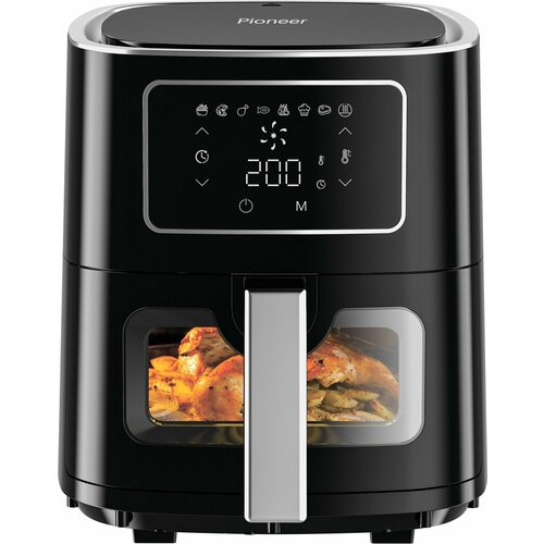 Аэрогриль Pioneer 55 л с антипригарным покрытием приготовление без масла таймер на 60 минут 8 программ гриль жарка выпечка 1700 Вт 946000₽