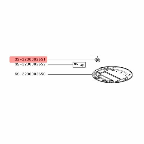 Малое переднее колесо для роботов-пылесосов Tefal RG7975/7987 (SS-2230002651)