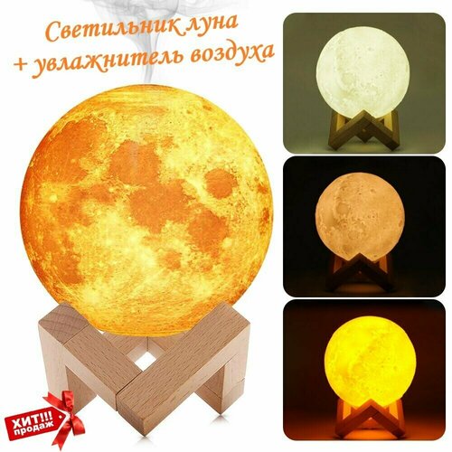 Увлажнитель воздуха Аромадиффузор ультразвуковой ночник луна 104400₽